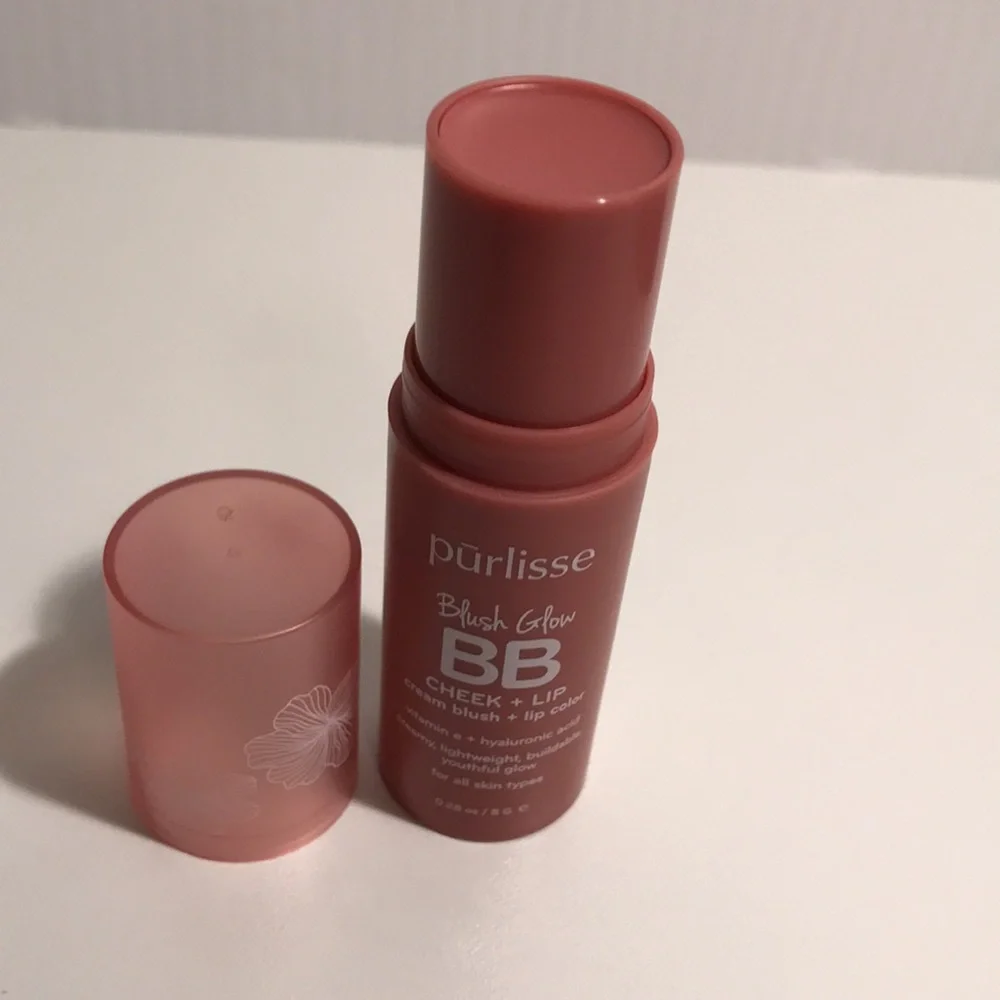 Purlisse Glow BB Cheek +Lip cream blush +lip color in nude sugar NEW